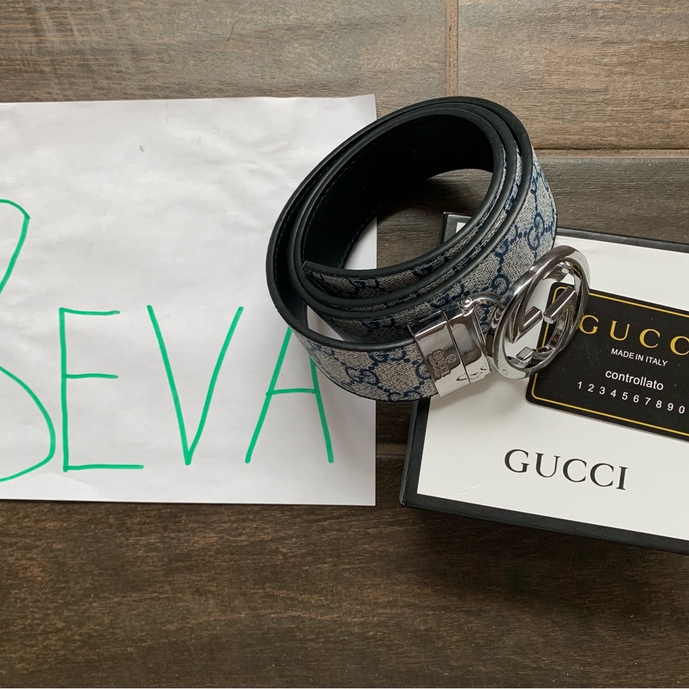 Gucci reversible belt GG patern / black